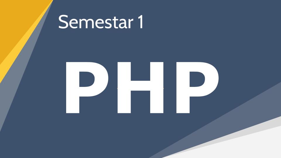 PHP - Semestar 1